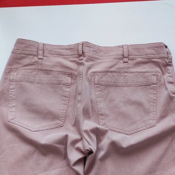 Silver Jeans utility slim crop cargo pants light pink women's size W31/L25 - Picture 4 of 15